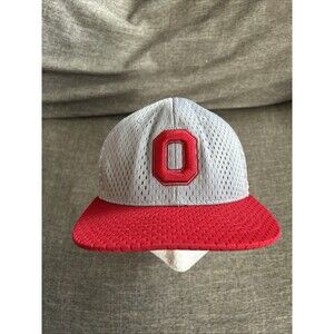 Ohio State University Baseball Style Hat Top of the World. Gray W Scarlet Bill